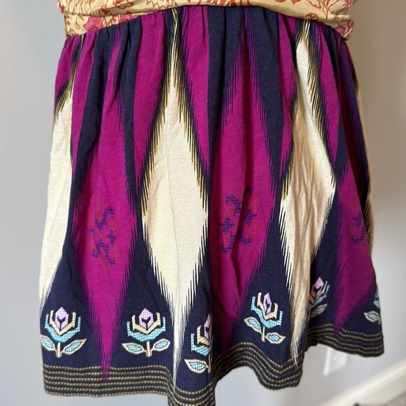 Deletta sz S floral peplum cami top silk top removable straps - Picture 3 of 10